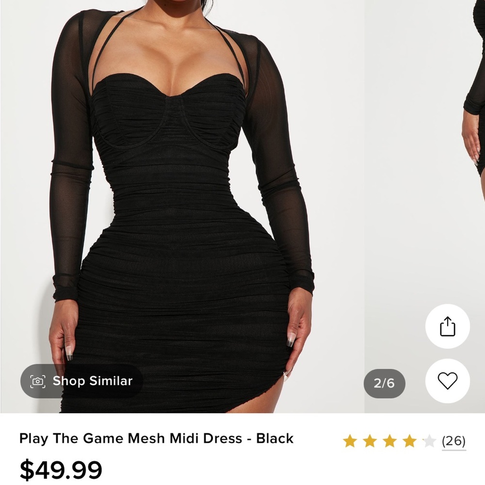 Play the game midi dress-Black